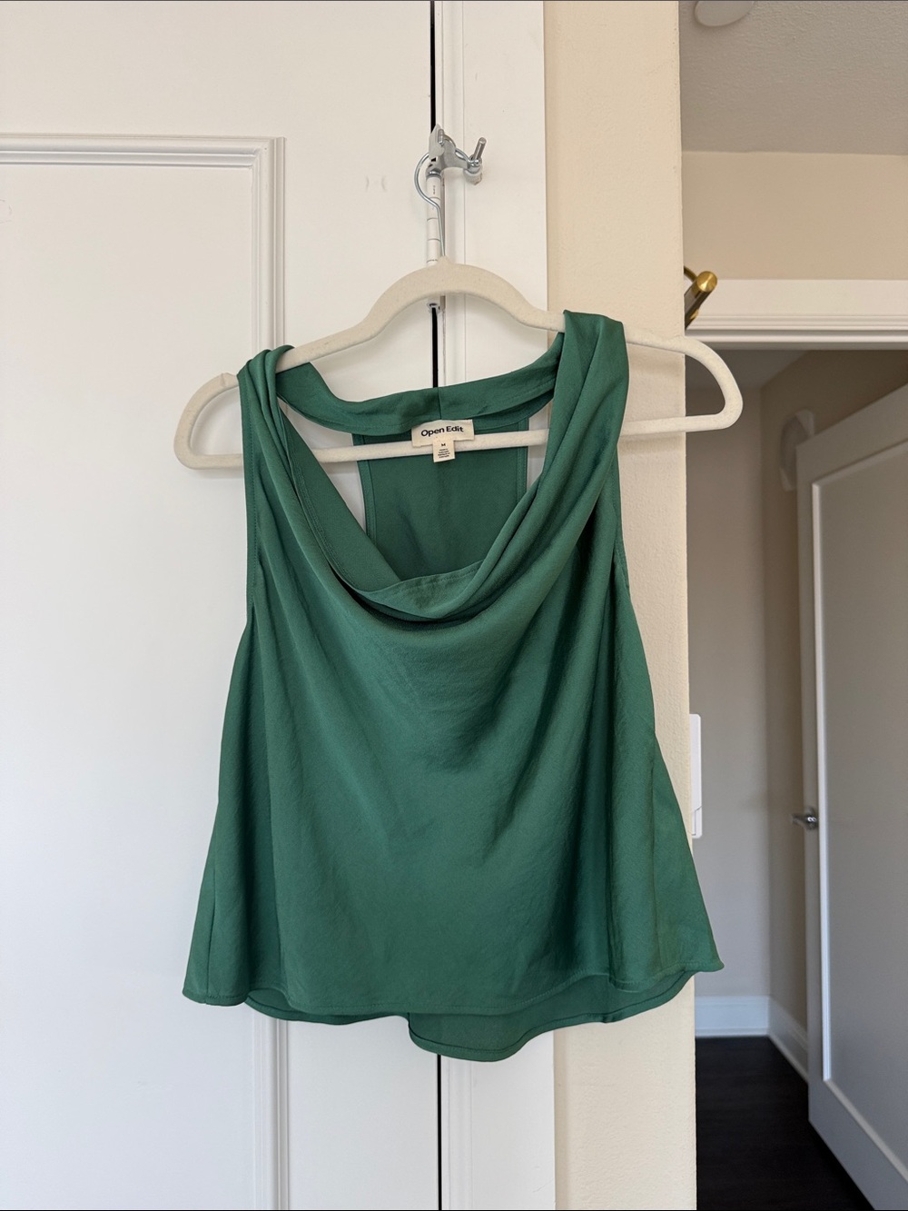Green Cowl Neck Sleeveless Camisole by Open Edit